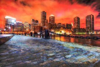 Beautiful Boston Cityscape at Night 02