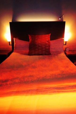 Sunset Bed Cover 2 Stock Image