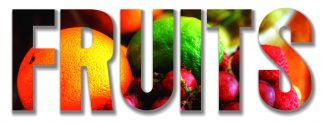 Fruits Text 1 Stock Image