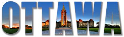 Ottawa Parliament Text 1 Stock Image