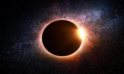Amazing Solar Eclipse in Space 1 Stock Image