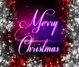 Merry Christmas Wishes Text in Purple Stock Image
