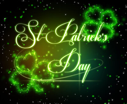 St-Patrick Day with 4 Leaf Clovers Stock Image