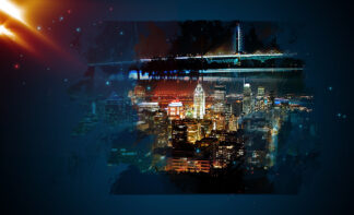Montreal City Night Art Background - Just Creative Royalty-Free Stock Imagery at Budget Prices