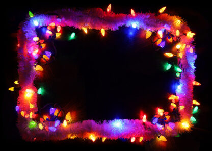 Colorful Christmas Light Frame - Just Creative Royalty-Free Stock Imagery at Budget Prices