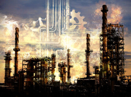 Modern Oil Refinery Concept - Just Creative Royalty-Free Stock Imagery at Budget Prices